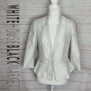 White House Black Market Silver Blazer
